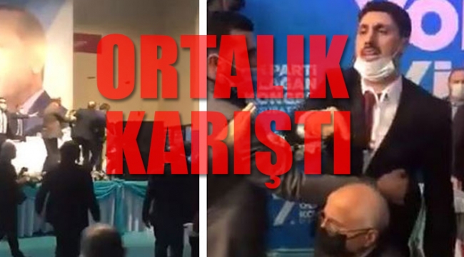 AKPde tekmeli, yumruklu kavga