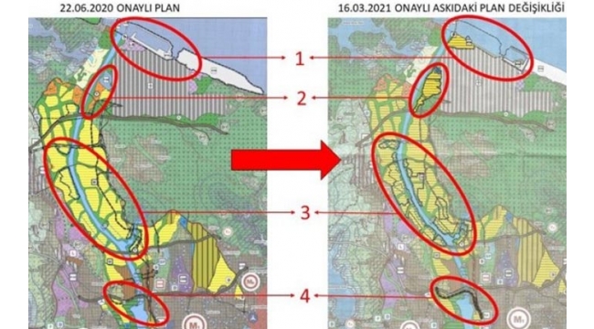 Kanal İstanbul projesinde istihdam bölgeleri, konut alanları olarak değiştirildi