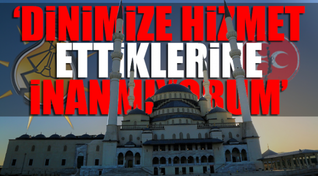 Camilere AKP-MHP logolu pankartlar asıldı