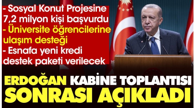 Cumhurbaşkanı Erdoğan Kabine sonrası açıklamalarda bulundu