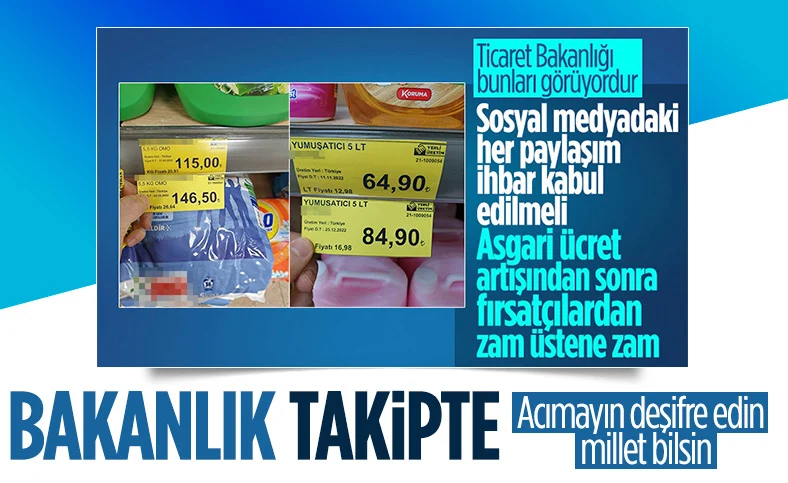 Ticaret Bakanı Muş'tan asgari ücret sonrası fahiş zam yapan marketlere uyar