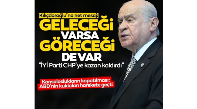 Bahçeli, Millet İttifakı'nın hedef aldı: Bunlar batıdan aferin bekleyen Türkiye karşıtlarıdır!