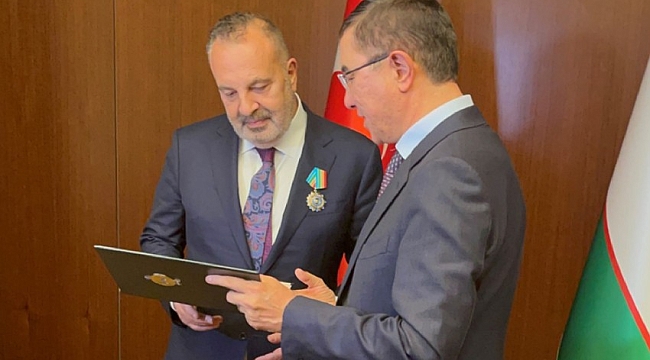 Aksa Enerji CEO'su Kazancı'ya Özbekistan Dostluk Nişanı