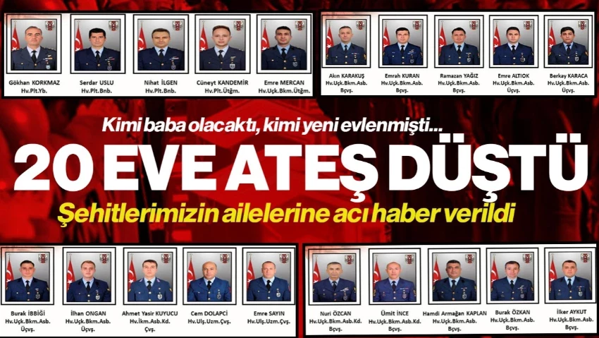 Kimi Baba Olacaktı, Kimi Yeni Evlendi… 20 Şehidimizin Ailelerine Acı Haber Verildi
