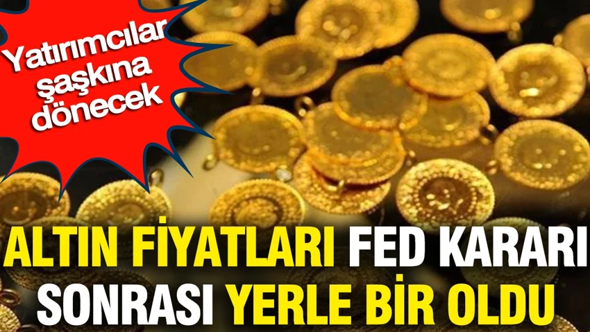 Altın fiyatları yerle bir oldu: Yatırımcılar şaşkına dönecek
