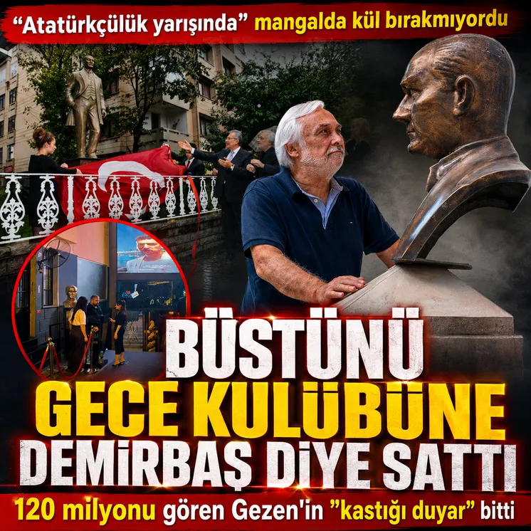 Yıllarca "Atatürk" adıyla duyar kasan Müjdat Gezen 120 milyonu görünce büstünü bile demirbaş diye kulübe sattı!